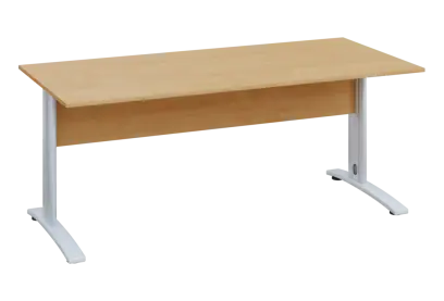 EPK 18 - 18 stůl kancelářský, kovová podnož bílá, deska 18 mm, široký 1800 mm, javor horský